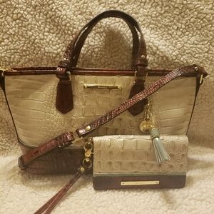 Brahmin mini Asher and Debra Linen Tri-Color set
